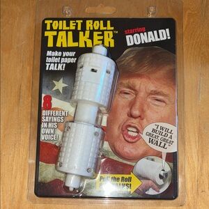 Donald Trump "Toilet Roll Talker" - 8 Sayings in His Own Voice! NWT fun gag gift